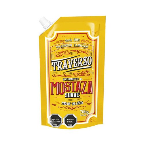 MOSTAZA SUAVE VINTAGE TRAVERSO DP 12X700 GR
