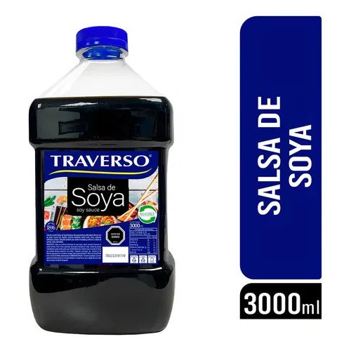 SALSA DE SOYA TRAVERSO PET 4X3000CC