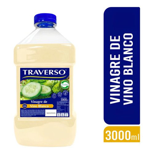 VINAGRE VINO BLANCO TRAVERSO PET 4X3000CC