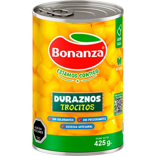DURAZNOS EN TROCITOS BONANZA 24X425 GR