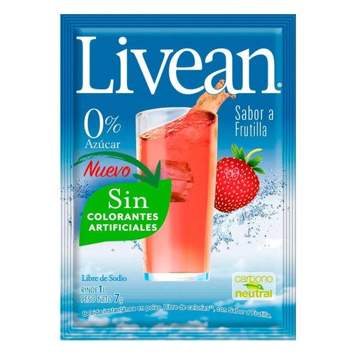 JUGO EN POLVO FRUTILLA LIVEAN NAC CN 10X7G
