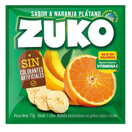 JUGO EN POLVO NAR// PLATANO ZUKO 10X15G