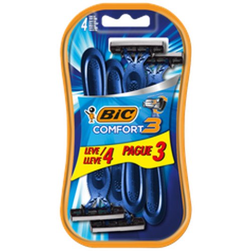 MAQUINA AFEITAR COMFORT 3 NORMAL BIC BLISTER 72X4UN