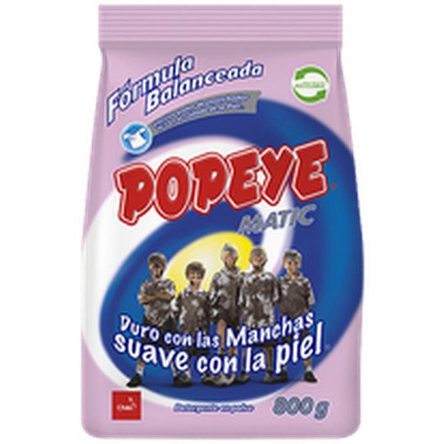 DETERGENTE POPEYE POLVO BOLSA 16X800GR