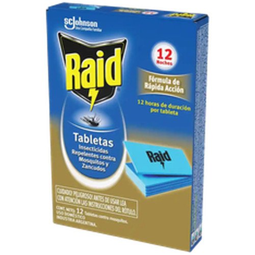 RAID ELÉCTRICO TABLETAS ZANCUDOS RECARGA 20X12UN
