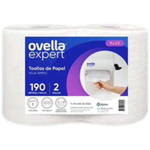 TOALLA PAPEL HOJA SIMPLE OVELLA 2X190MTS