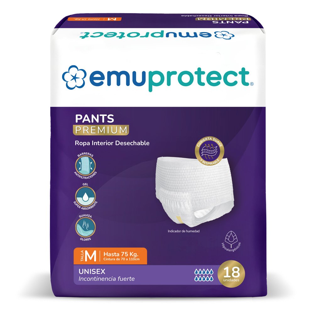 PANAL PANTS ADULTO M EMUMED 4X18 UN
