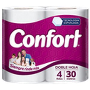 PAPEL HIGIENICO DOBLE/H 30 MT CONFORT 12X4 ROLLOS