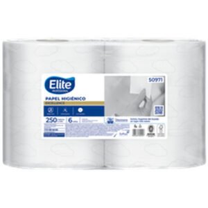 PAPEL HIGIENICO JUMBO D/H 250MT ELITE 1X6 ROLLOS