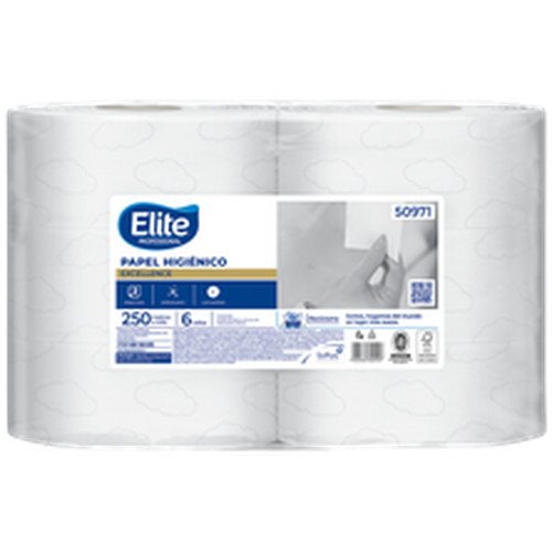 PAPEL HIGIENICO JUMBO D/H 250MT ELITE 1X6 ROLLOS