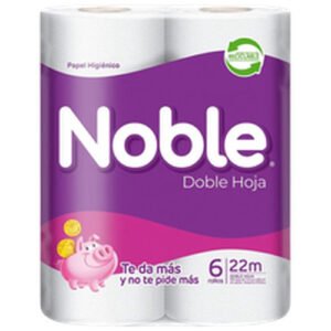 PAPEL HIGIENICO DOBLE/H 22MT NOBLE 10X6 ROLLOS