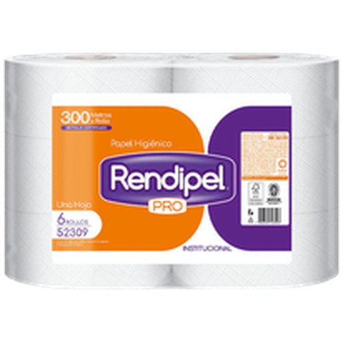 PAPEL HIGIENICO PRO 300MT RENDIPEL 1X6 ROLLOS