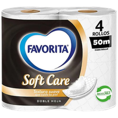 PAPEL HIGIENICO D/H SOFTCARE 50MT FAVORITA 8X4ROLL