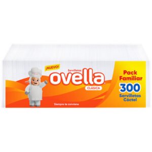 SERVILLETA HOJA SIMPLE OVELLA 12X300UND
