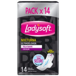 TOALLA FEMENINA UD SUAVE C/A NOCT LADYSOFT 12X14UN