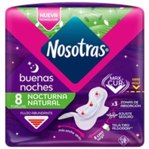 TOALLA FEMENINA MALLA C/ALAS BN NOSOTRAS 12X8UN