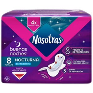 TOALLA FEMENINA SUAVE C/ALAS BN NOSOTRAS 24X8UN