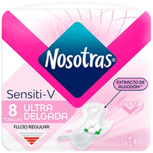 TOALLA FEMENINA U/DELGADA SUAVE NOSOTRAS 30X8UN