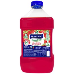 JUGO CONCENTRADO FRUTILLA PET TRAVERSO 4X3000CC