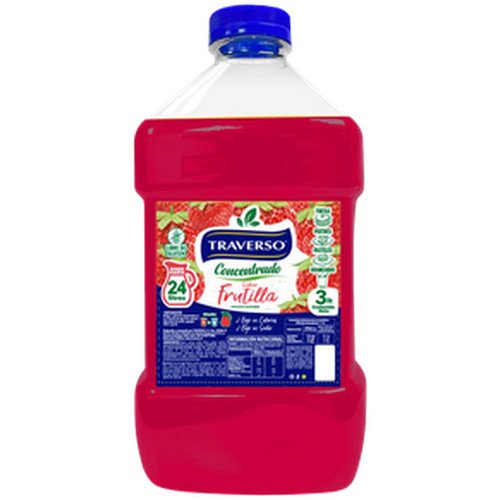 JUGO CONCENTRADO FRUTILLA PET TRAVERSO 4X3000CC