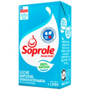 LECHE SEMIDESCREMADA SOPROLE 12X1LT