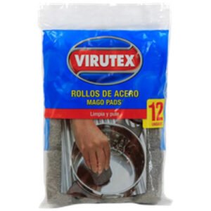 ESPONJA ACERO MAGO PADS S/JABON VIRUTEX 48X12UN