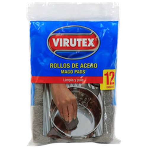 ESPONJA ACERO MAGO PADS S/JABON VIRUTEX 48X12UN