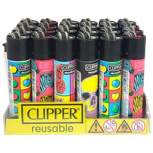 ENCENDEDORES CLIPPER DISENOS DISPLAY 1 X 24UN