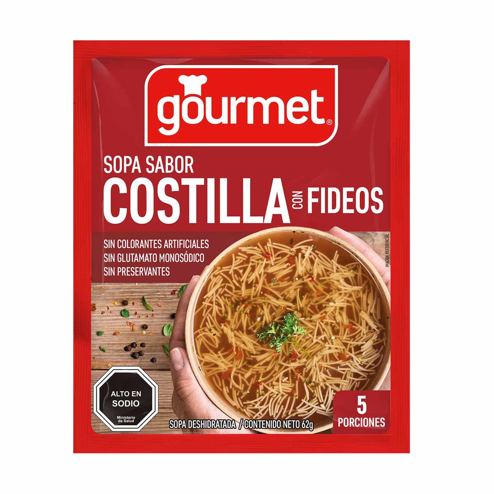 Sopa Instantánea Costilla con Fideos Gourmet 62 g