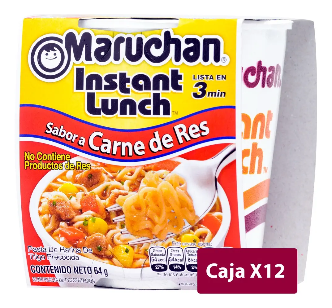 SOPA INSTANTANEA CARNE MARUCHAN 12X64 GR