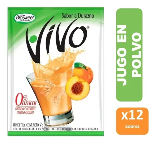 JUGO EN POLVO DURAZNO VIVO DP 12X8GR