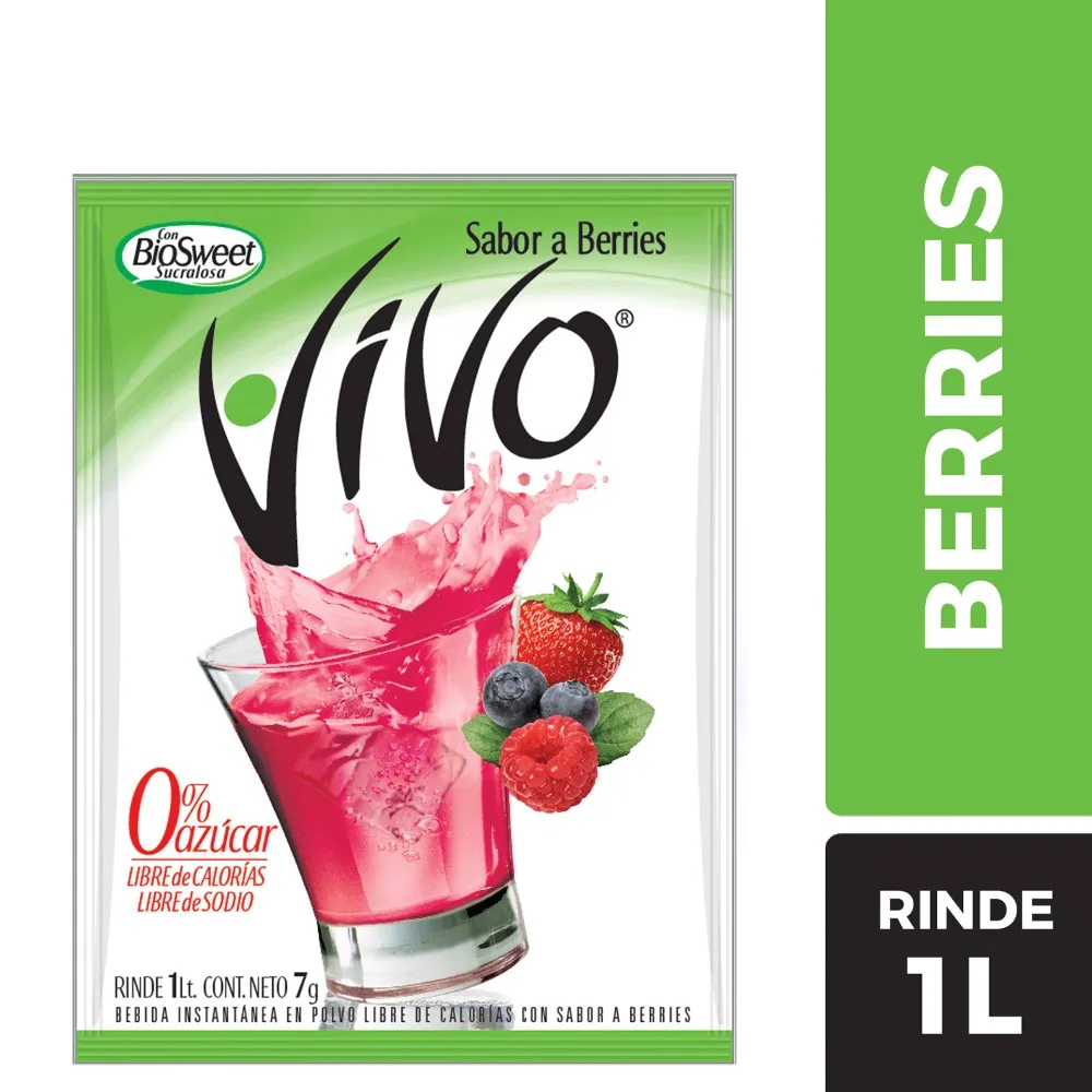 JUGO EN POLVO BERRIES VIVO DP 12X8GR