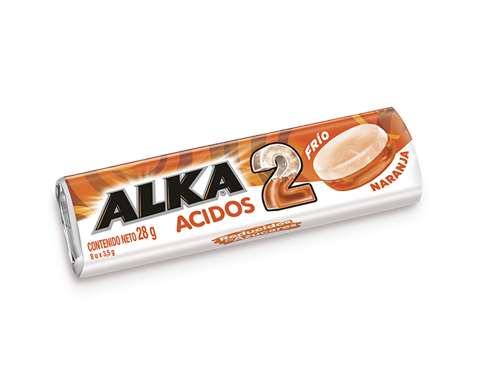 CARAMELO ALKA 2 NARANJA 12X28G