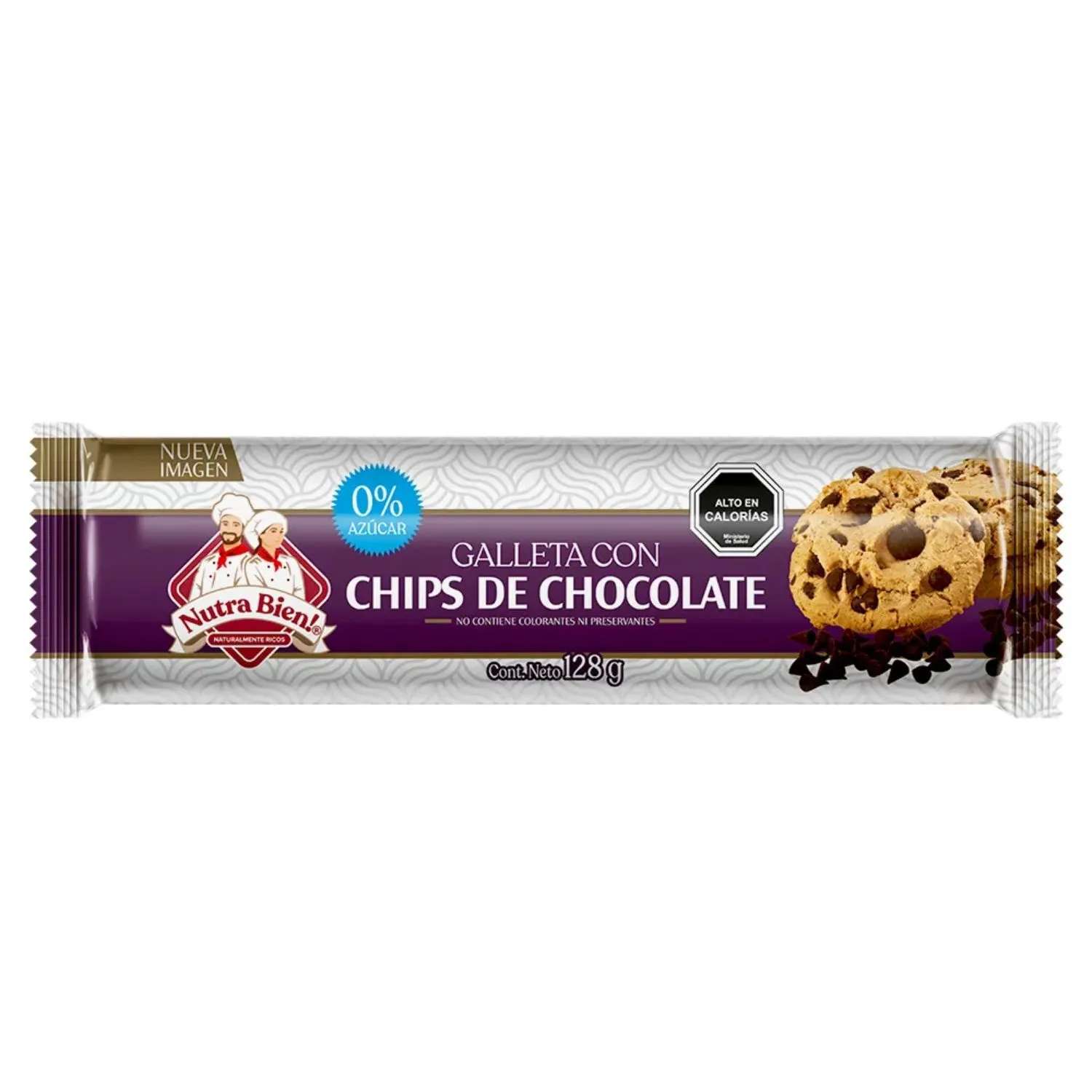 GALLETA S/AZUCAR CHIP CHOC N.BIEN 18X128GR