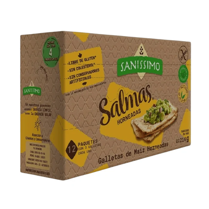 SALMAS HORNEADAS SANISSIMO 14X12UN 216GR