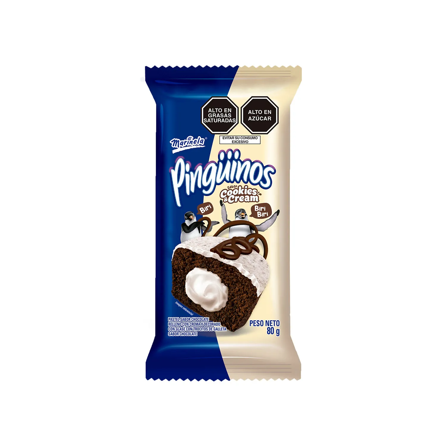 PINGÜINO COOKIES CREAM MARINELA PACK 66X2UN 80GR