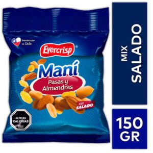 MANI PASAS Y ALMENDRAS EVERCRISP 1X150 GR