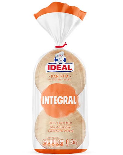 PAN PITA INTEGRAL IDEAL 14X8UN 300GR