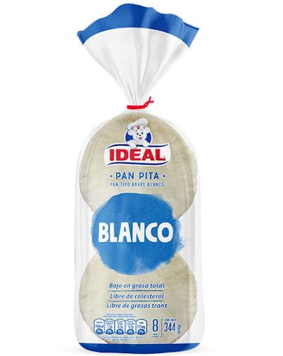 PAN PITA BLANCO IDEAL 14X8UN 300GR