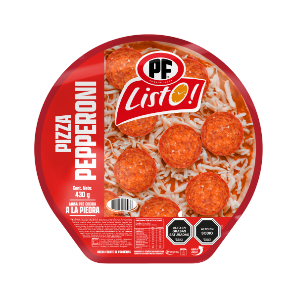 PIZZA PEPPERONI LISTO PF 6X430 GR
