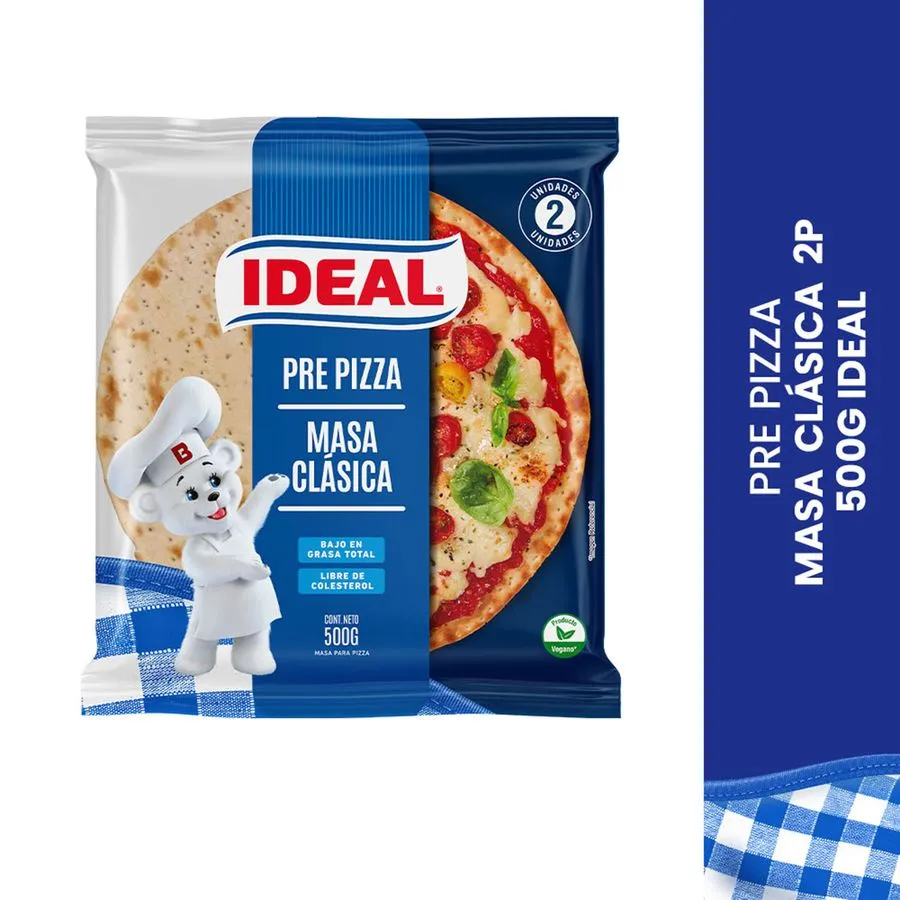 PREPIZZA CLASICA IDEAL 20X2UN 500GR