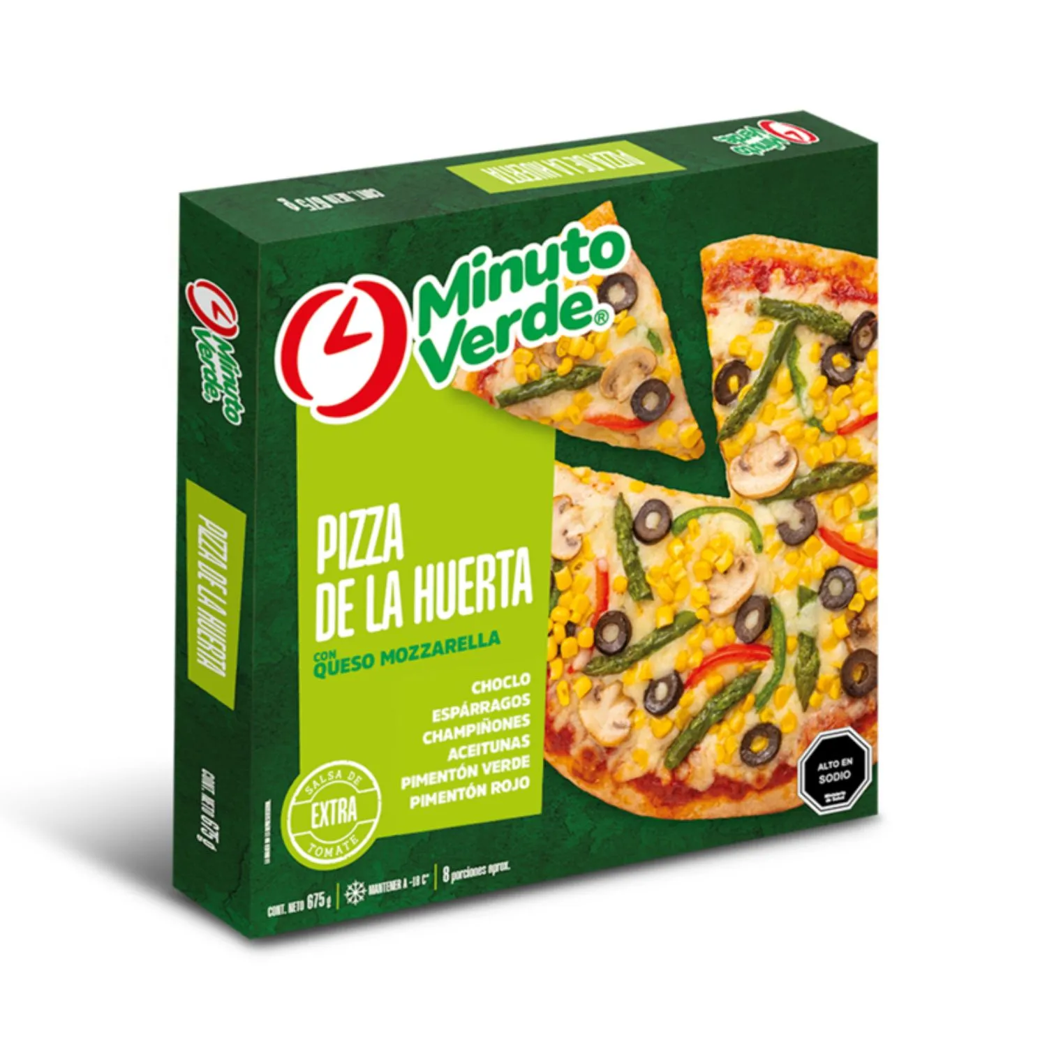 PIZZA DE LA HUERTA MINUTO VERDE 6X635GR
