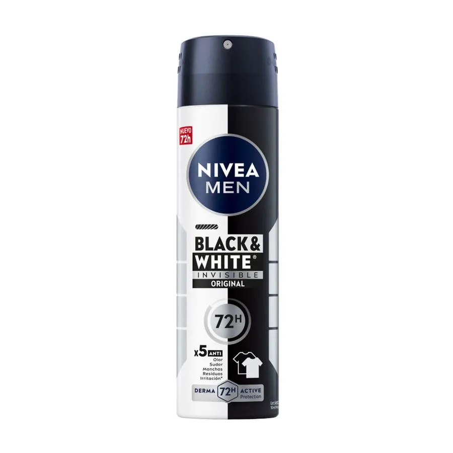 DESODORANTE NIVEA SPRAY MEN INVISIBLE B&W 12X150ML