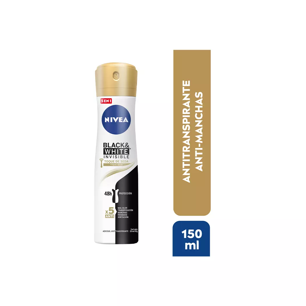 DESODORANTE NIVEA SPRAY MUJER B&W SILKY 12X150ML