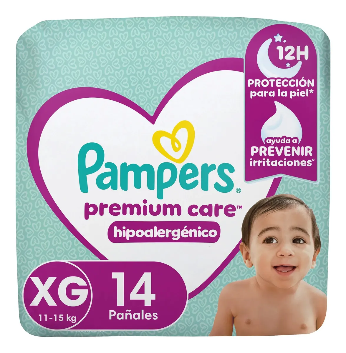 PAÑAL PREMIUM CARE PAMPERS XG 8X14UN