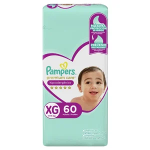 PAÑAL PREMIUM CARE PAMPERS XG 2X60UN