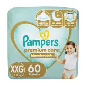 PAÑAL PREMIUM CARE PAMPERS XXG 2X60UN
