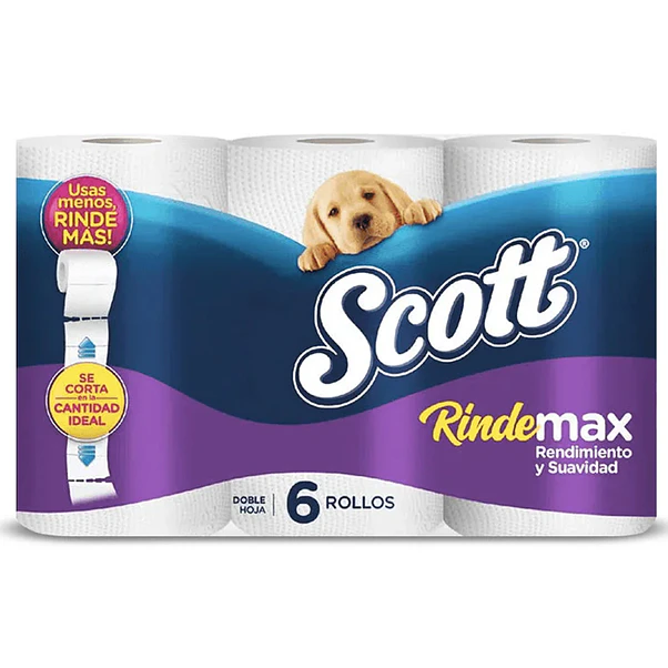 PAPEL HIGIENICO RINDEMAX SCOTT 8X6X22MT
