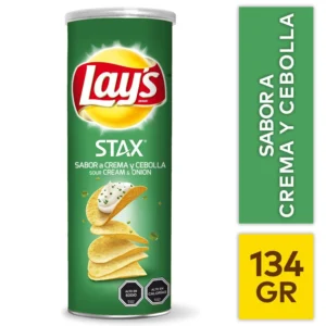 PAPAS LAYS STAX CREMA CEBOLLA 14X134GRS