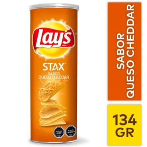 PAPAS LAYS STAX CHEDDAR 14X134GRS